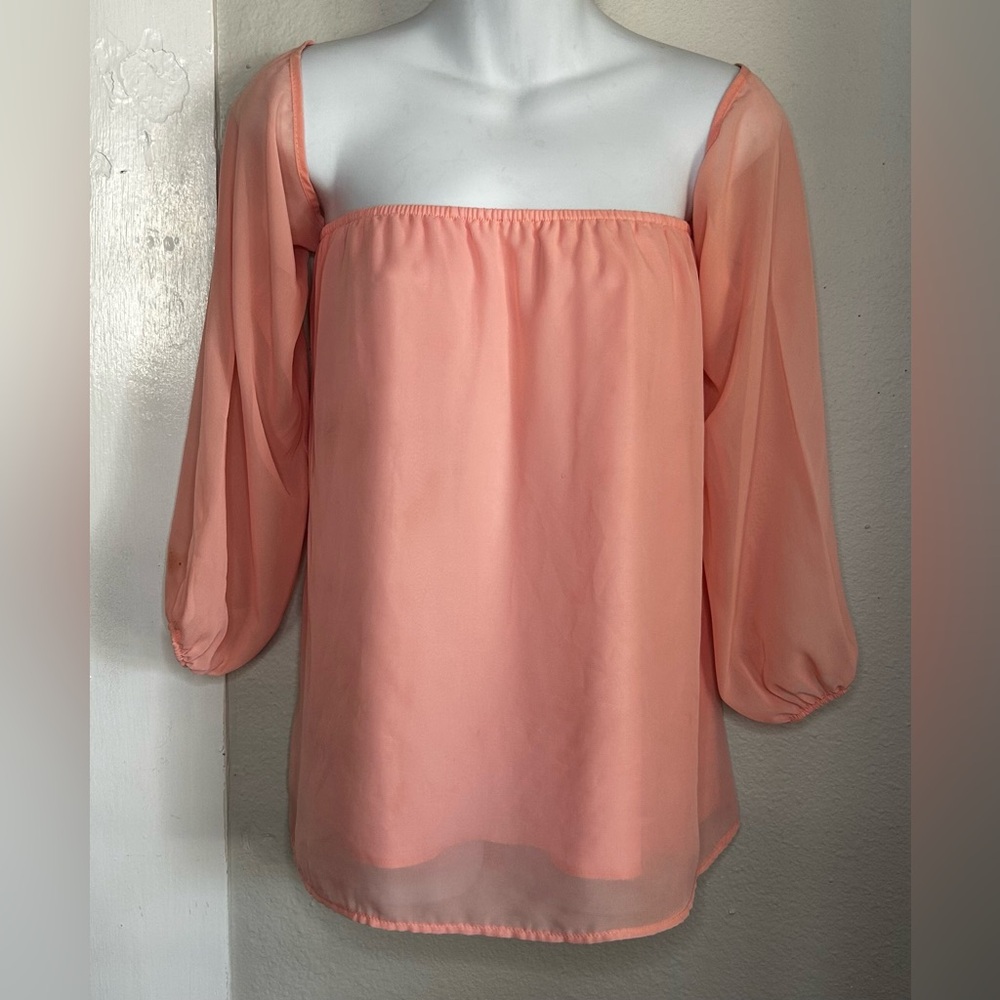 Rachel Kate Chiffon off shoulder Top Size